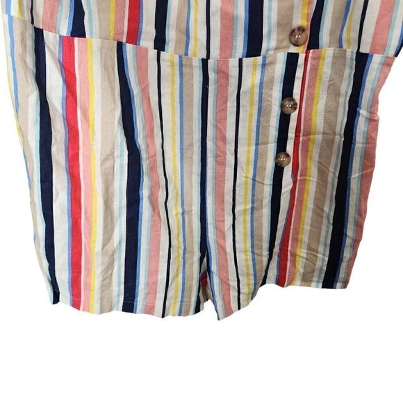Forever 21+ Beloved Heart multi colored striped short romper size 3x - Picture 3 of 7